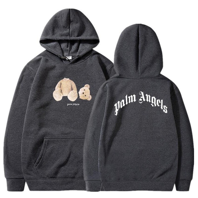 Gamintojas Tiekimas Mados prekės ženklas PALM Angel BEARANGELS Meškiukas be galvos Teddy Bear Print Couple Hoodie Megztinis
