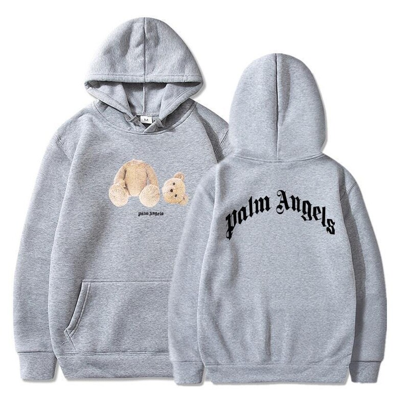Gamintojas Tiekimas Mados prekės ženklas PALM Angel BEARANGELS Meškiukas be galvos Teddy Bear Print Couple Hoodie Megztinis