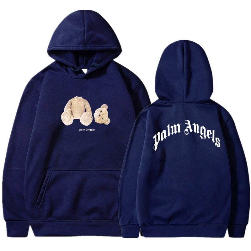 Gamintojas Tiekimas Mados prekės ženklas PALM Angel BEARANGELS Meškiukas be galvos Teddy Bear Print Couple Hoodie Megztinis
