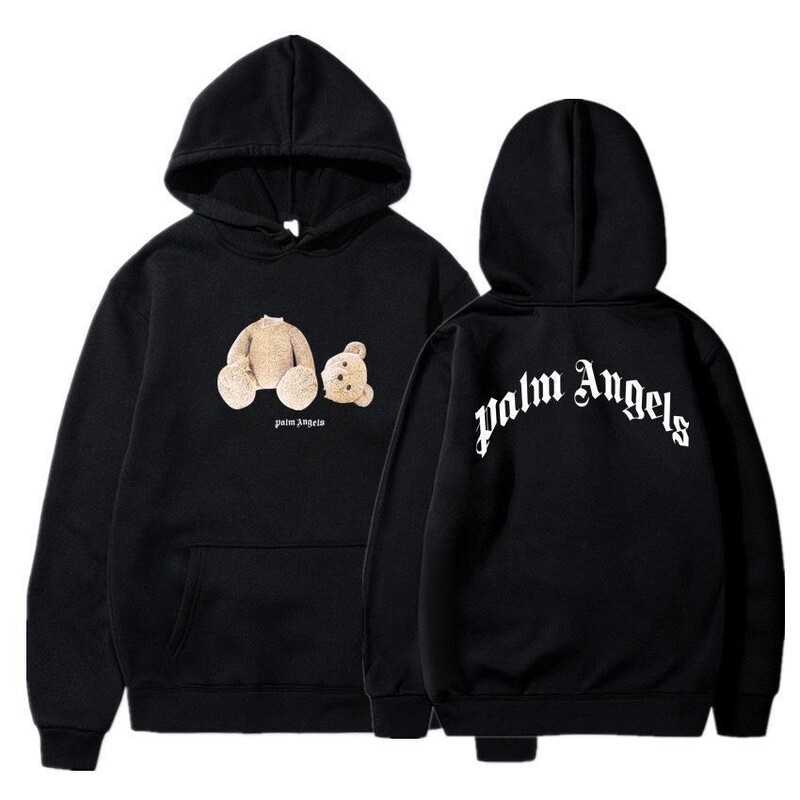 Gamintojas Tiekimas Mados prekės ženklas PALM Angel BEARANGELS Meškiukas be galvos Teddy Bear Print Couple Hoodie Megztinis