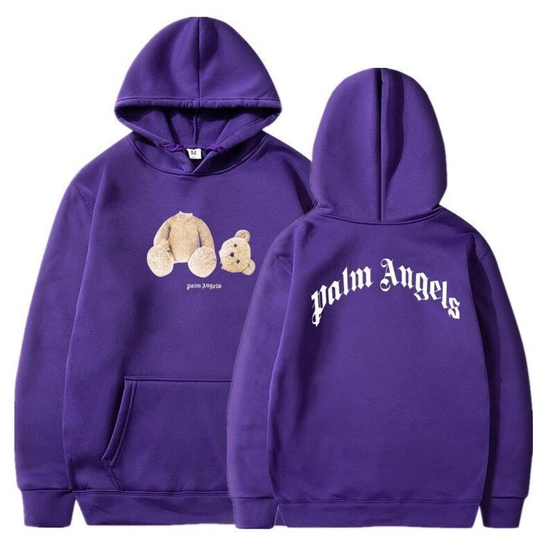 Gamintojas Tiekimas Mados prekės ženklas PALM Angel BEARANGELS Meškiukas be galvos Teddy Bear Print Couple Hoodie Megztinis