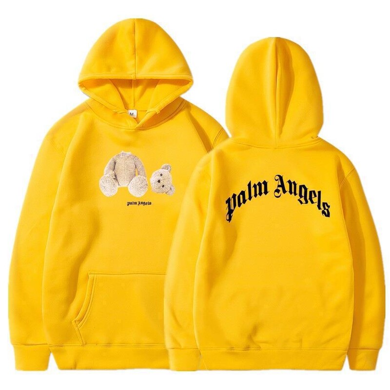 Gamintojas Tiekimas Mados prekės ženklas PALM Angel BEARANGELS Meškiukas be galvos Teddy Bear Print Couple Hoodie Megztinis