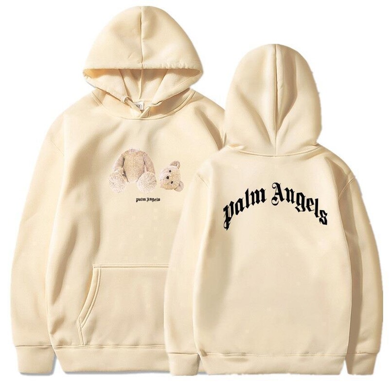 Gamintojas Tiekimas Mados prekės ženklas PALM Angel BEARANGELS Meškiukas be galvos Teddy Bear Print Couple Hoodie Megztinis