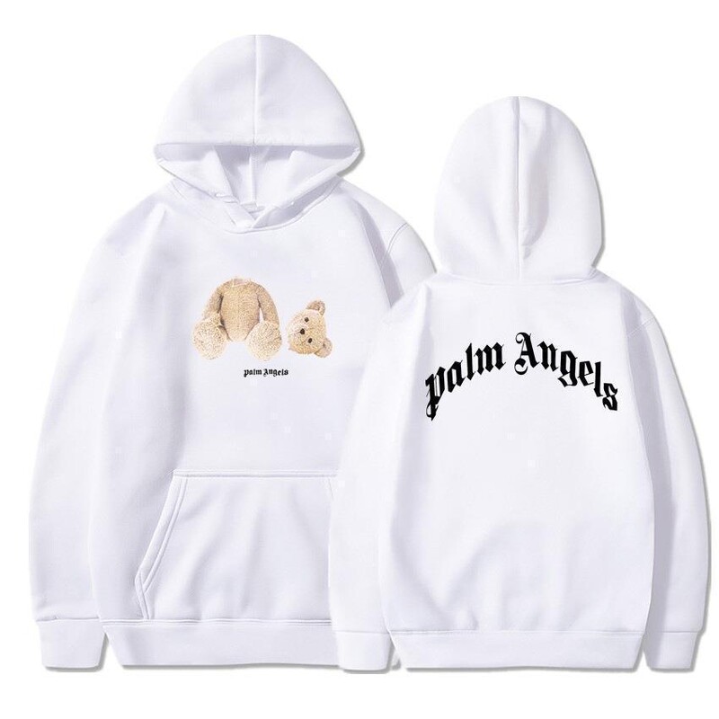 Gamintojas Tiekimas Mados prekės ženklas PALM Angel BEARANGELS Meškiukas be galvos Teddy Bear Print Couple Hoodie Megztinis