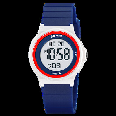 SKMEI vandeniui atsparūs vaikiški laikrodžiai berniukams, mergaitėms Šviečiantys studentų skaitmeniniai elektroniniai rankiniai laikrodžiai Žadintuvas Sportinis vaikiškas laikrodis