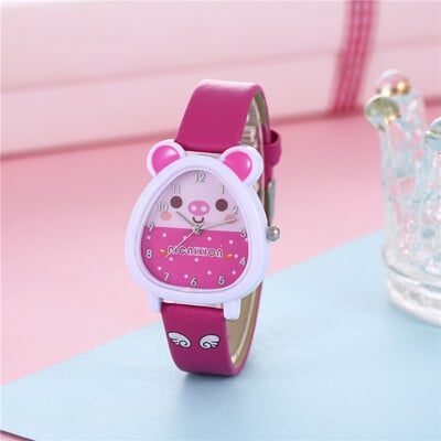 Detské hodinky s kreslenými postavičkami, Groundhog Simplicity Pink, študentské hodinky pre 8 až 12 rokov, darček k narodeninám pre chlapcov a dievčatá.