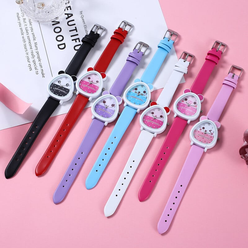 Detské hodinky s kreslenými postavičkami, Groundhog Simplicity Pink, študentské hodinky pre 8 až 12 rokov, darček k narodeninám pre chlapcov a dievčatá.