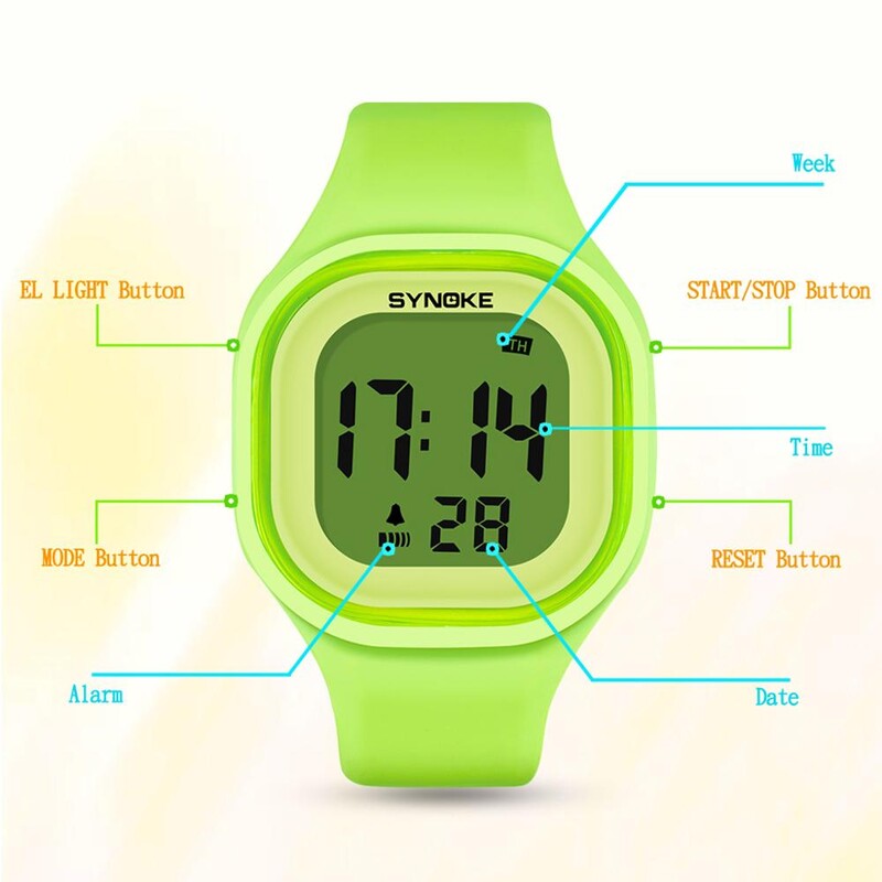 UTHAI CE05 Nou Sosire Moda Colorate Copii Copii Fată Ceasuri băiat Ceas de mână Ceasuri de mână cu lumină LED din silicon Ceasuri de mână digitală Fată