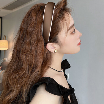 Fashion Young Lady Sponge Hairband Headband Vintage υψηλής ποιότητας αξεσουάρ μαλλιών μονόχρωμο Κορεάτικο στυλ διακοπές