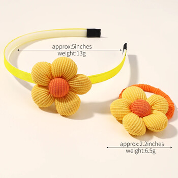 1/2 τμχ Lovley Kids Hair Band Πολύχρωμο λουλούδι σε σχήμα λουλουδιού Hair Hoop Dopamine Glitter Elastic Headband Boutique Παιδικό αξεσουάρ μαλλιών