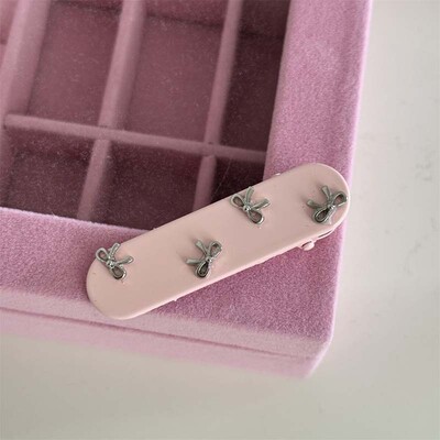 Vintage rózsaszín masni hajkarika fejpánt női lányoknak Elegáns egyszínű szivacs vastag hajpánt fejfedő hajkiegészítők