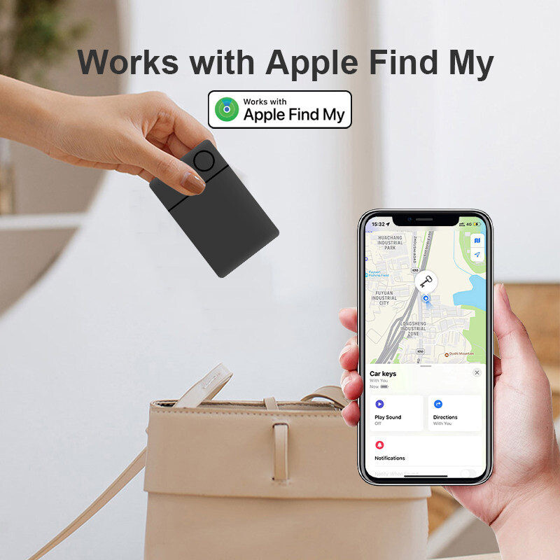 Smart Magnet Card Tracker Εργασία με Apple Find My APP Κινητό τηλέφωνο Πίσω κάλυμμα Θήκη κάρτας Κάτοχος ταυτότητας Λεπτό αυτοκόλλητο για iPhone