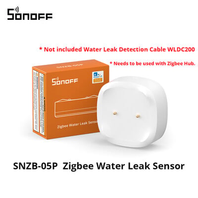 SONOFF SNZB-05P Zigbee 3.0 senzor úniku vody, detekcia úniku a kvapkania, upozornenia v reálnom čase, podpora domáceho asistenta Google Alexa