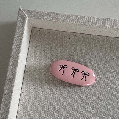 Koreai fém ovális masni hajcsat női lányoknak édes aranyos mini frufru oldalkapcsos kacsacsőrű hajcsat fejdísz haj kiegészítők