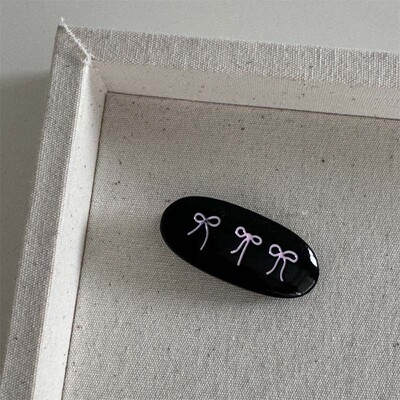 Koreai fém ovális masni hajcsat női lányoknak édes aranyos mini frufru oldalkapcsos kacsacsőrű hajcsat fejdísz haj kiegészítők