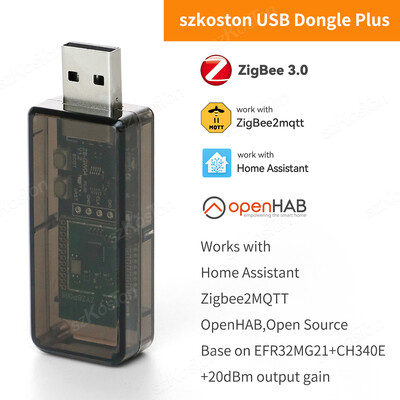 „Zigbee USB Dongle Plus-E Gateway“ universalus „Zigbee“ USB šakotuvas, skirtas namų asistentui „OpenHAB Zigbee2MQTT Wireless Zigbee 3.0 USB“