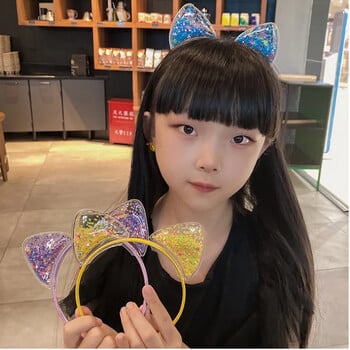 Glitter Cat Ear Hairband Κοριτσάκι Παιδικά Quicksand Crown Headband Αυτιά γάτας πάρτι Μαλλιά στεφάνι Παιδικά αξεσουάρ μαλλιών Κοσμήματα Καπέλα