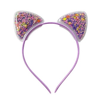 Glitter Cat Ear Hairband Κοριτσάκι Παιδικά Quicksand Crown Headband Αυτιά γάτας πάρτι Μαλλιά στεφάνι Παιδικά αξεσουάρ μαλλιών Κοσμήματα Καπέλα