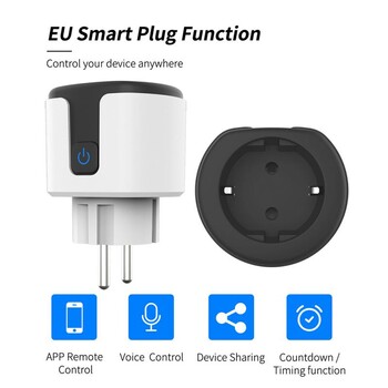 Xiaomi Smart Plug Wifi Socket With Timer EU Adapter Outlet Tuya 16A 20A Power Monitor Работи с Alexa Google Home Assistant