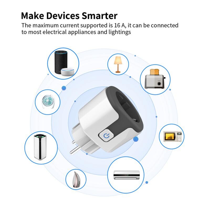 Xiaomi Smart Plug Wifi utičnica s timerom EU adapter Utičnica Tuya 16A 20A Power Monitor radi s Alexa Google Home Assistant