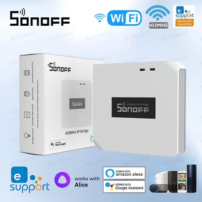 Sonoff RF Bridge R2 WiFi 433 MHz Gateway fără fir de schimb Comutator pentru casă inteligentă Domotica inteligentă Wi-Fi Telecomandă RF