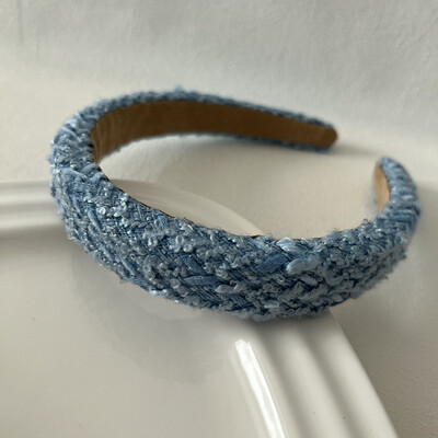 Divatos hajpánt Vintage édes tweed szövésű színes hajkarika kézzel készített fejpántok Designer hajpánt hajkiegészítők nőknek