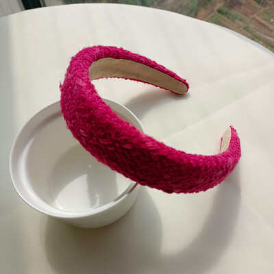 Divatos hajpánt Vintage édes tweed szövésű színes hajkarika kézzel készített fejpántok Designer hajpánt hajkiegészítők nőknek