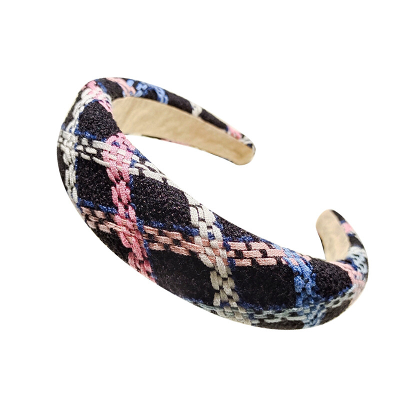 Divatos hajpánt Vintage édes tweed szövésű színes hajkarika kézzel készített fejpántok Designer hajpánt hajkiegészítők nőknek