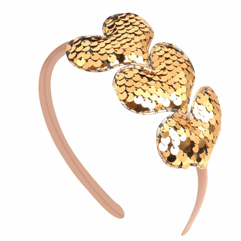 1 vnt. Valentino dienos mergaičių Širdies formos plaukų juosta saldi saldainių spalvos blizgučiai galvos juosta Vaikai plaukų aksesuarai vaikams galvos apdangalai Dovana