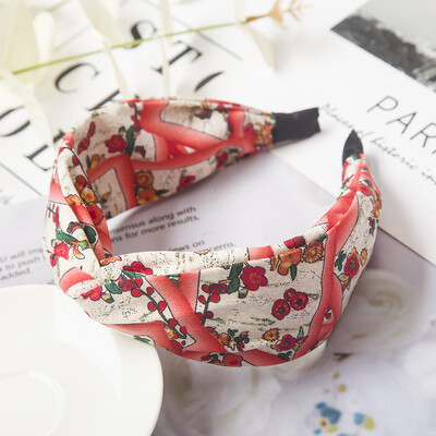 Divatmintás leopárd fejpánt széles keresztben női hajpánt rugalmas masni haj karikapántok előlap felső csomó lány hajkiegészítők