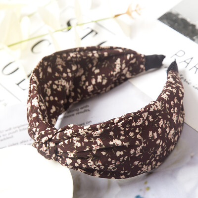 Divatmintás leopárd fejpánt széles keresztben női hajpánt rugalmas masni haj karikapántok előlap felső csomó lány hajkiegészítők