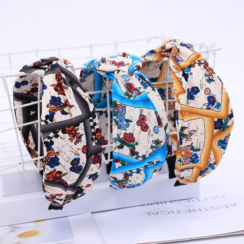 Divatmintás leopárd fejpánt széles keresztben női hajpánt rugalmas masni haj karikapántok előlap felső csomó lány hajkiegészítők