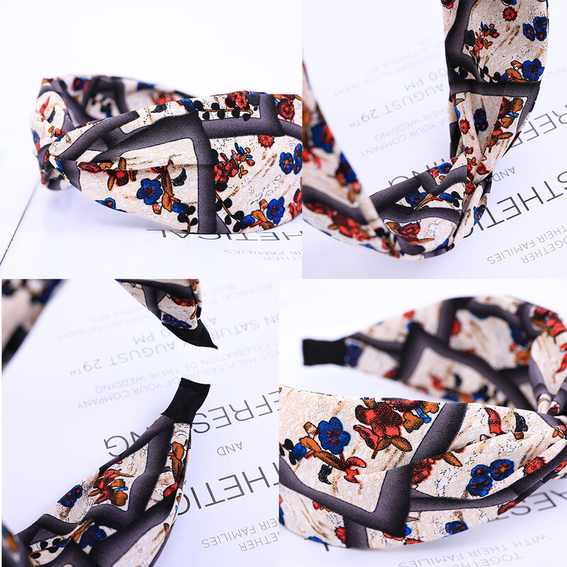 Divatmintás leopárd fejpánt széles keresztben női hajpánt rugalmas masni haj karikapántok előlap felső csomó lány hajkiegészítők