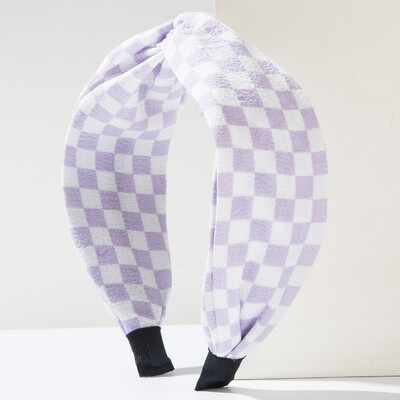 A geometrikus kockás szövetből készült hajpánt koreai változata, népszerű az interneten, egyszerű és széles élű cCross divatos fejpánt