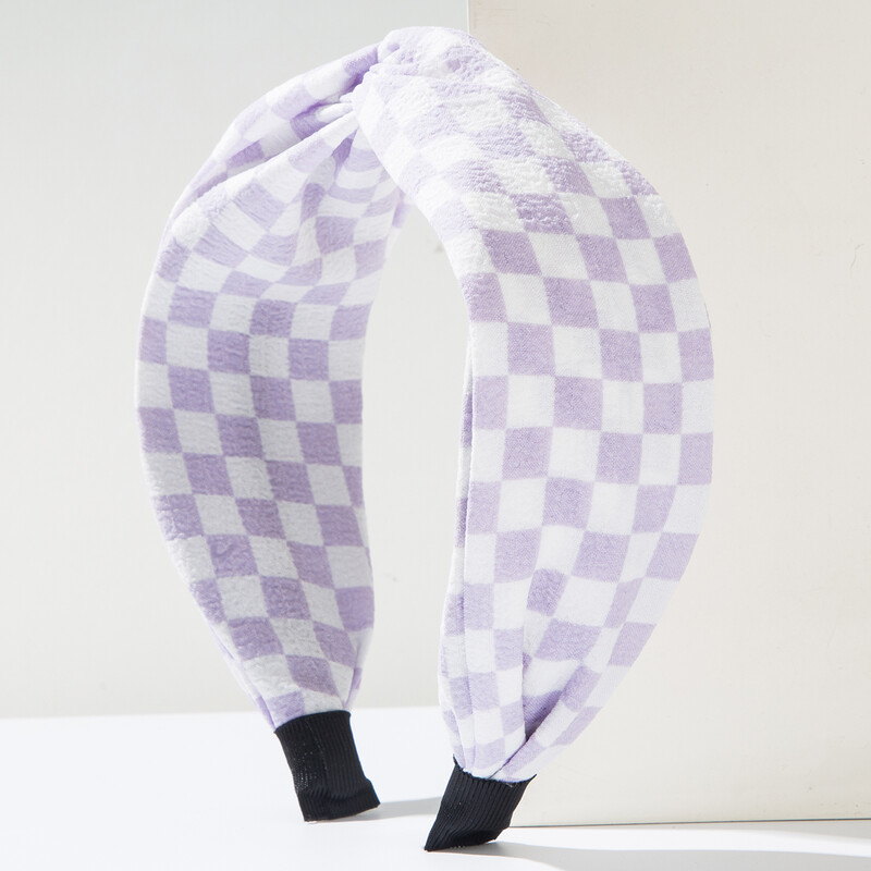 A geometrikus kockás szövetből készült hajpánt koreai változata, népszerű az interneten, egyszerű és széles élű cCross divatos fejpánt