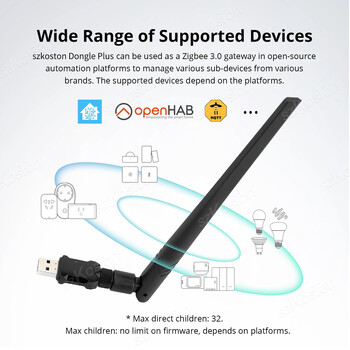 Το ZigBee 3.0 USB Dongle Plus-E Wireless Hub ανοιχτού κώδικα λειτουργεί με το Home Assistant OpenHAB Zigbee2MQTT ZHA USB Gateway Stick