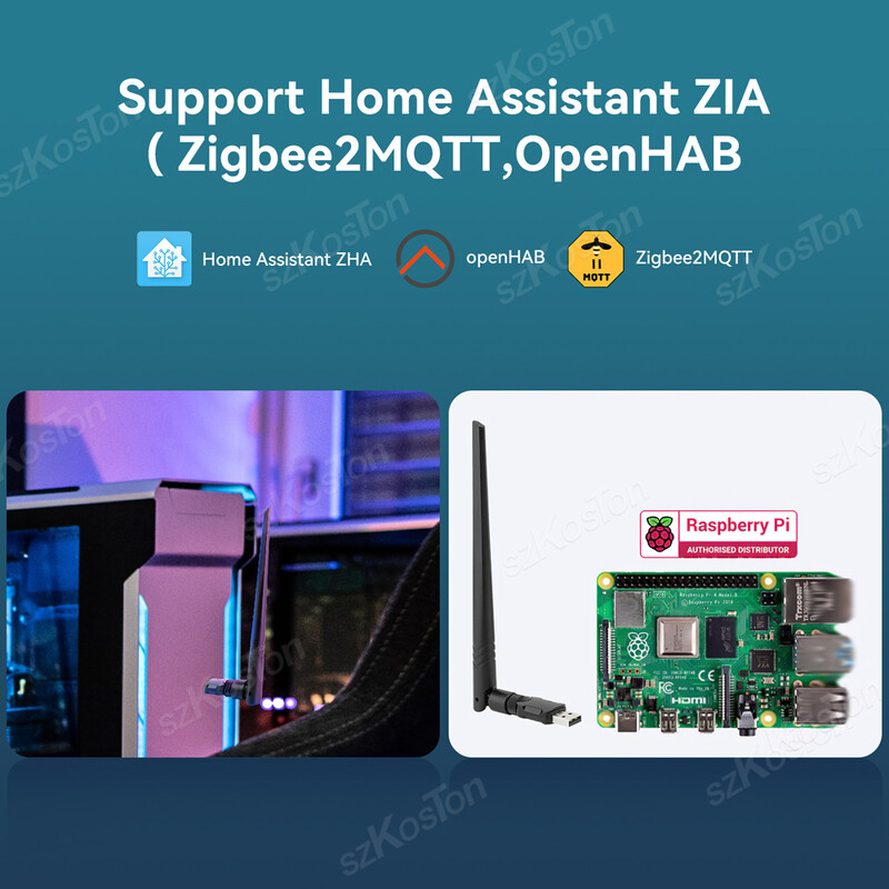 ZigBee 3.0 USB Dongle Plus-E Open Source Hub wireless Funcționează cu Home Assistant OpenHAB Zigbee2MQTT ZHA USB Gateway Stick