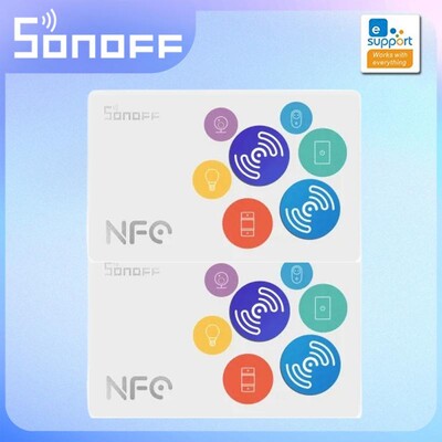 Έξυπνο σπίτι ετικετών NFC SONOFF EWeLink 215 Chip 540 Byte Συντομεύσεις έξυπνων ετικετών Πατήστε για ενεργοποίηση Smart Scene για τηλέφωνα με δυνατότητα NFC