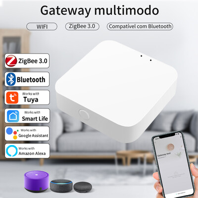 Zigbee 3.0 Tuya Smart Multi Mode Gateway WiFi Bluetooth Hub Wireless Smart Life Remote Controller Работи с Alexa Google Home