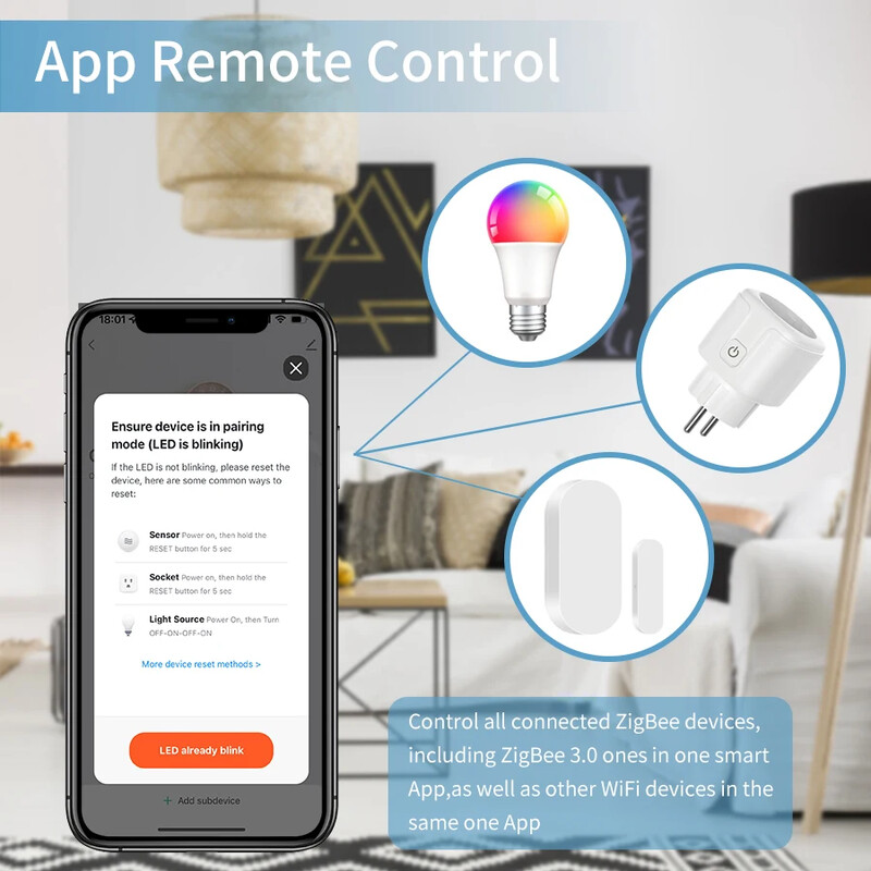 Zigbee 3.0 Tuya Inteligentná viacrežimová brána WiFi Bluetooth Hub Bezdrôtový diaľkový ovládač Smart Life funguje s Alexou Google Home