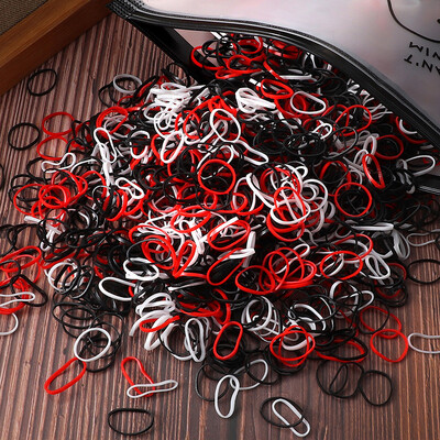 500/1000/2000db Lányok Színes eldobható gumiszalag Hajkötők Fejpánt Gyerek Lófarok Tartó Szíjak Gyerek Hajkiegészítők