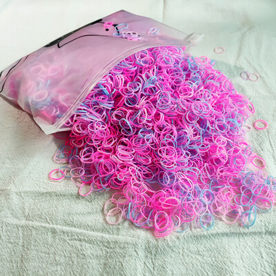 500/1000/2000db Lányok Színes eldobható gumiszalag Hajkötők Fejpánt Gyerek Lófarok Tartó Szíjak Gyerek Hajkiegészítők