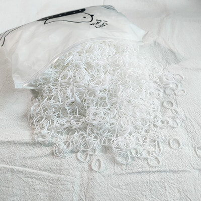 500/1000/2000db Lányok Színes eldobható gumiszalag Hajkötők Fejpánt Gyerek Lófarok Tartó Szíjak Gyerek Hajkiegészítők