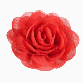 20 Color Girls Chiffon Flower Κλιπ μαλλιών Princess Rose Headwear Boutique Παιδικές φουρκέτες Barrettes Παιδικά αξεσουάρ μαλλιών