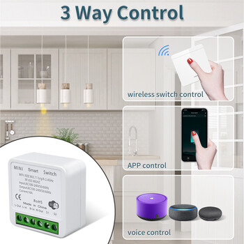 16A/20A Tuya WiFi Smart Switch RF 433MHz 1/2/3 Gang Безжичен стенен превключвател Работи с Alexa Google Assistant за домашна LED лампа