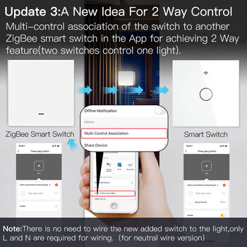 MoesHouse Tuya ZigBee Интелигентен превключвател за осветление Без неутрален проводник Не е необходим кондензатор Smart Life 2/3 Way Работи с Alexa Google Home