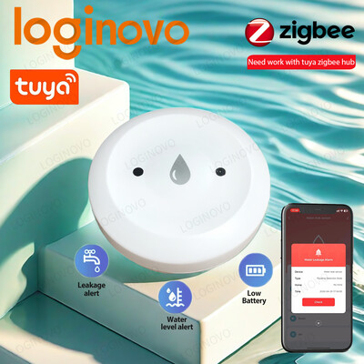 Zigbee veelekke andur Tuya Smart Life üleujutuse lekke sukeldusanduri rakendus kaugseire detektor Töö Zigbee Gatewayga