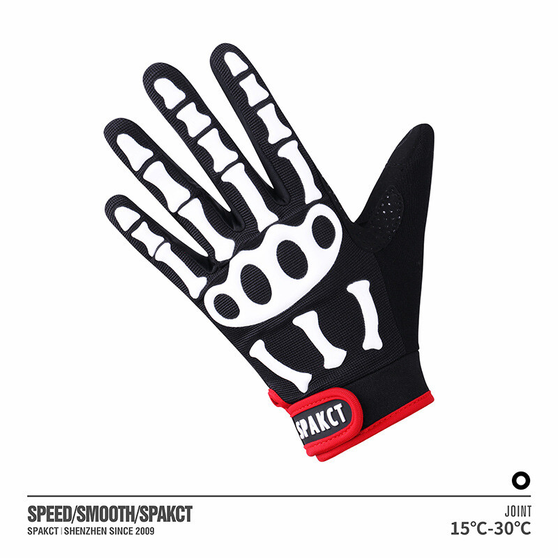 Blizgantys ilgapirščiai dviratininkų pirštinės, vyriškos, moteriškos kalnų dviračių pirštinės, kaukolės pirštinės, pirštinės, pavasario ruduo