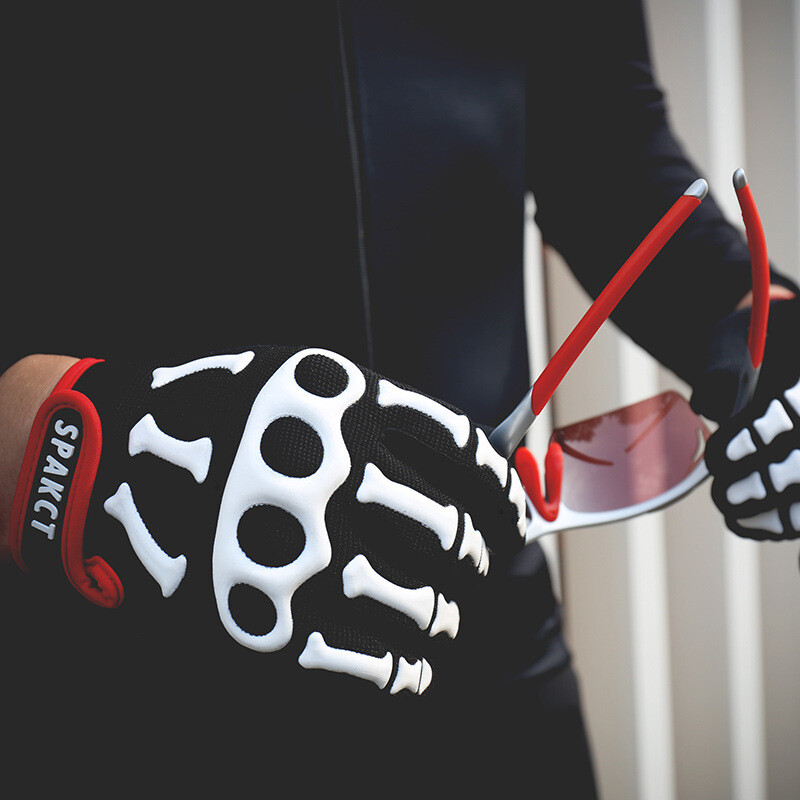 Blizgantys ilgapirščiai dviratininkų pirštinės, vyriškos, moteriškos kalnų dviračių pirštinės, kaukolės pirštinės, pirštinės, pavasario ruduo