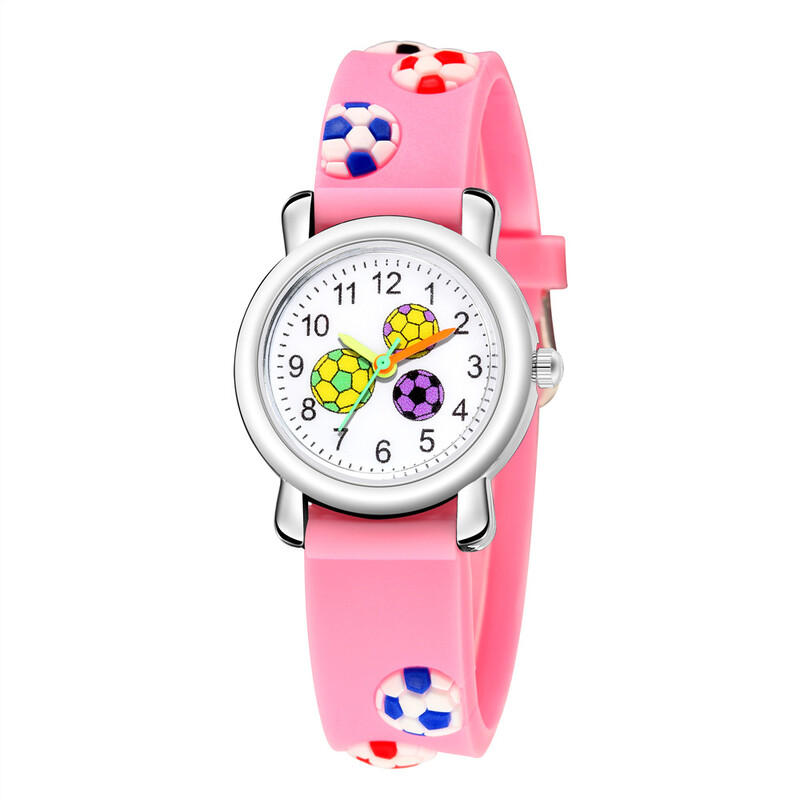 fiúk lányok 3D foci kosárlabda számlap sport karóra gyerek kvarc óra gyerek szilikon óra